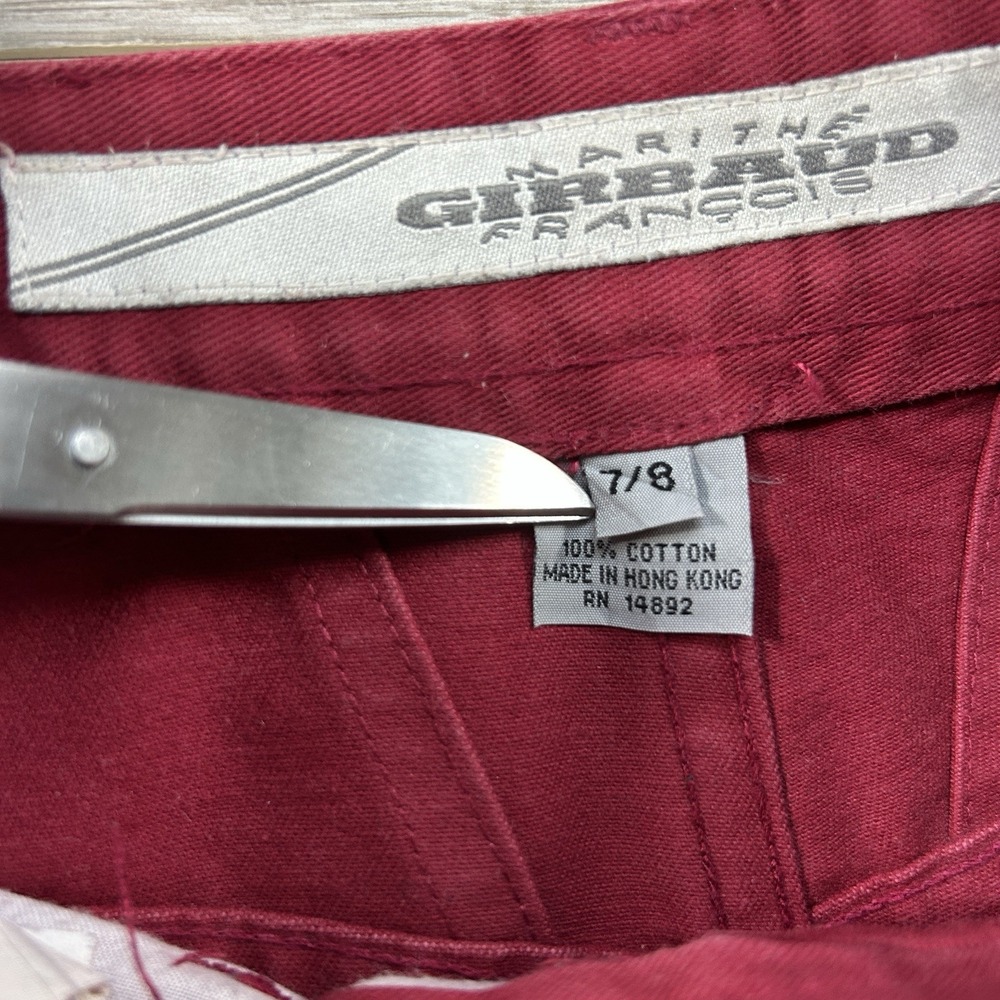 Vintage Marithe Girbaud Francois Size 7/8 Red High-Rise Tapered Jeans 90s - Picture 6 of 14